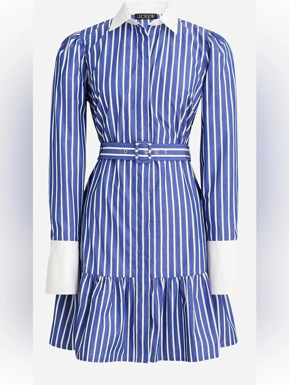 J. Crew Tiered Shirt-Dress in Cotton Poplin Size 10 NWT NWT